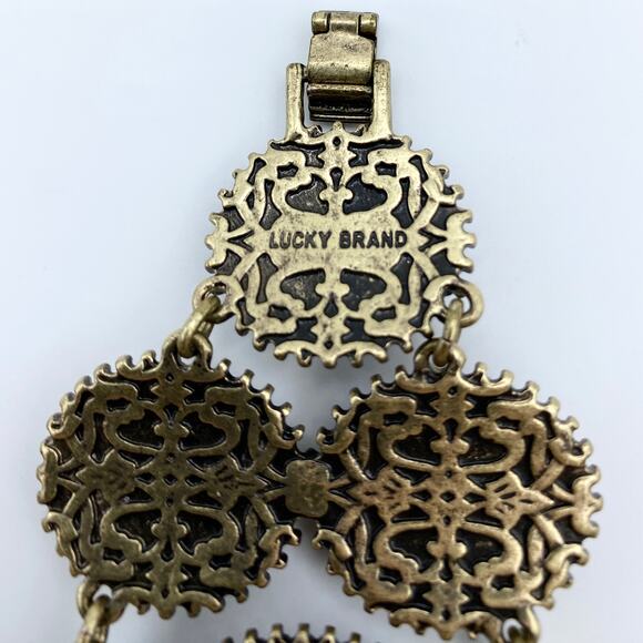 LUCKY BRAND Bracelet Blue Cabochon Sodalite Wide Southwest 7 1/2" - 75 Retail - Picture 6 of 6